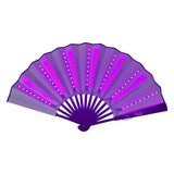 Maxbell LED Folding Fan Supplies Fittings Night Show for Party Christmas Pink