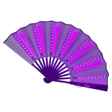 Maxbell LED Folding Fan Supplies Fittings Night Show for Party Christmas Pink
