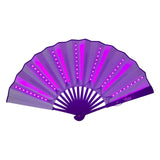 Maxbell LED Folding Fan Supplies Fittings Night Show for Party Christmas Pink