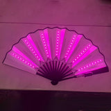 Maxbell LED Folding Fan Supplies Fittings Night Show for Party Christmas Pink