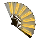 Maxbell LED Folding Fan Supplies Fittings Night Show for Party Christmas Yellow