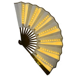 Maxbell LED Folding Fan Supplies Fittings Night Show for Party Christmas Yellow