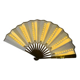 Maxbell LED Folding Fan Supplies Fittings Night Show for Party Christmas Yellow