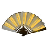 Maxbell LED Folding Fan Supplies Fittings Night Show for Party Christmas Yellow