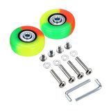 Maxbell 2 Pieces Rubber Swivel Caster Wheels Mute Durable Wear Resistant for Bags