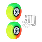 Maxbell 2 Pieces Rubber Swivel Caster Wheels Mute Durable Wear Resistant for Bags