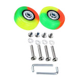 Maxbell 2 Pieces Rubber Swivel Caster Wheels Mute Durable Wear Resistant for Bags