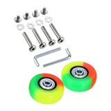 Maxbell 2 Pieces Rubber Swivel Caster Wheels Mute Durable Wear Resistant for Bags