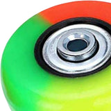 Maxbell 2 Pieces Rubber Swivel Caster Wheels Mute Durable Wear Resistant for Bags