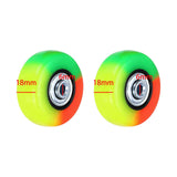 Maxbell 2 Pieces Rubber Swivel Caster Wheels Mute Durable Wear Resistant for Bags