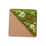 Maxbell Handmade Corner Bookmark Corner Book Marks Page Clip for Kids Men Gifts Letter M