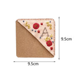 Maxbell Handmade Corner Bookmark Corner Book Marks Page Clip for Kids Men Gifts Letter A