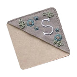 Maxbell Handmade Corner Bookmark Corner Book Marks Page Clip for Kids Men Gifts Letter S