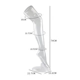 Maxbell Freestanding Women Leg Models Have Long Legs Display Socks Tool for Women Clear