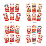 Maxbell 6 Pieces Chinese New Year Red Envelopes Chinese Hongbao Paper for Party Style A
