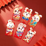 Maxbell 6 Pieces Chinese New Year Red Envelopes Chinese Hongbao Paper for Party Style A