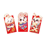 Maxbell 6 Pieces Chinese New Year Red Envelopes Chinese Hongbao Paper for Party Style A