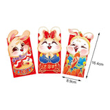 Maxbell 6 Pieces Chinese New Year Red Envelopes Chinese Hongbao Paper for Party Style A