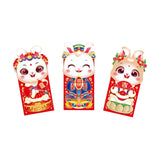 Maxbell 6 Pieces Chinese New Year Red Envelopes Chinese Hongbao Paper for Party Style B