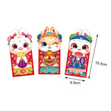 Maxbell 6 Pieces Chinese New Year Red Envelopes Chinese Hongbao Paper for Party Style B