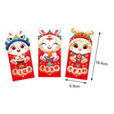 Maxbell 6 Pieces Chinese New Year Red Envelopes Chinese Hongbao Paper for Party Style C