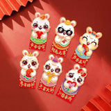 Maxbell 6 Pieces Chinese New Year Red Envelopes Chinese Hongbao Paper for Party Style D