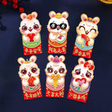 Maxbell 6 Pieces Chinese New Year Red Envelopes Chinese Hongbao Paper for Party Style D