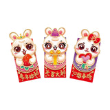 Maxbell 6 Pieces Chinese New Year Red Envelopes Chinese Hongbao Paper for Party Style D