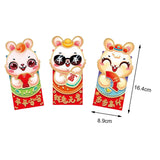 Maxbell 6 Pieces Chinese New Year Red Envelopes Chinese Hongbao Paper for Party Style D