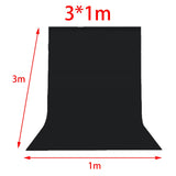 Maxbell 300x100cm Backdrop Photography Screen Accessory Professional Good Workmanship Black