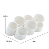 Maxbell Makeup Brush Storage Rack 7 hole Pencil Dispenser for Home Office Kids White