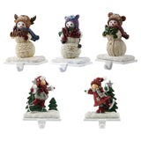 Maxbell Christmas Snowman Sock Hook Scene Layout Accessories for Bedroom Bookshelf A