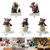 Maxbell Christmas Snowman Sock Hook Scene Layout Accessories for Bedroom Bookshelf A