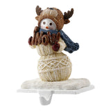 Maxbell Christmas Snowman Sock Hook Scene Layout Accessories for Bedroom Bookshelf A