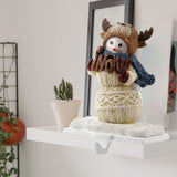 Maxbell Christmas Snowman Sock Hook Scene Layout Accessories for Bedroom Bookshelf A