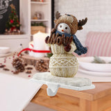 Maxbell Christmas Snowman Sock Hook Scene Layout Accessories for Bedroom Bookshelf A