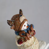 Maxbell Christmas Snowman Sock Hook Scene Layout Accessories for Bedroom Bookshelf A