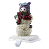 Maxbell Christmas Snowman Sock Hook Scene Layout Accessories for Bedroom Bookshelf B