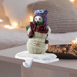 Maxbell Christmas Snowman Sock Hook Scene Layout Accessories for Bedroom Bookshelf B