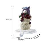 Maxbell Christmas Snowman Sock Hook Scene Layout Accessories for Bedroom Bookshelf B