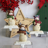 Maxbell Christmas Snowman Sock Hook Scene Layout Accessories for Bedroom Bookshelf C
