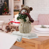 Maxbell Christmas Snowman Sock Hook Scene Layout Accessories for Bedroom Bookshelf C