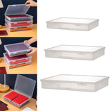 Maxbell File Container Box Transparent Dustproof for Documents Project Case School S