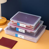 Maxbell File Container Box Transparent Dustproof for Documents Project Case School S