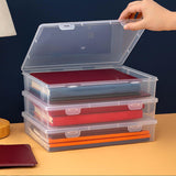 Maxbell File Container Box Transparent Dustproof for Documents Project Case School S