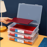 Maxbell File Container Box Transparent Dustproof for Documents Project Case School S