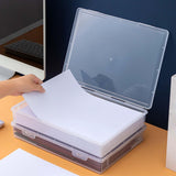 Maxbell File Container Box Transparent Dustproof for Documents Project Case School L