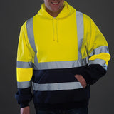 Maxbell High Visibility Reflective Jackets with Pocket Drawstring Tops for Sports L