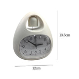 Maxbell Creative Table Clock Egg Shaped with Nightlight Wake up for Home Decor White