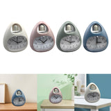Maxbell Creative Table Clock Egg Shaped with Nightlight Wake up for Home Decor White